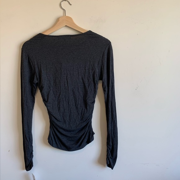Frame Layered Wrap Long-Sleeve Top - Picture 4 of 8